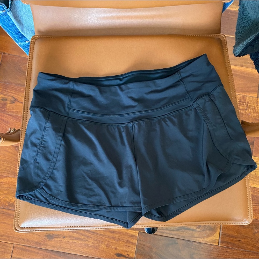 Lululemon black running shorts